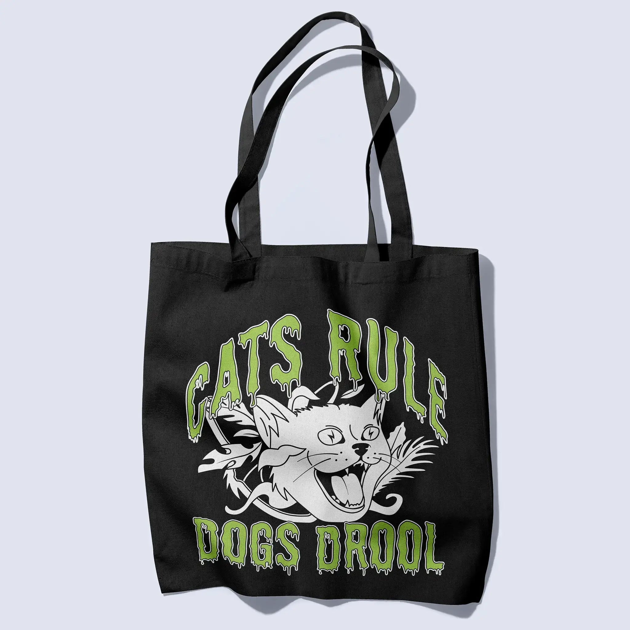 Product image of black Cats Rule, Dogs Drool tote bag