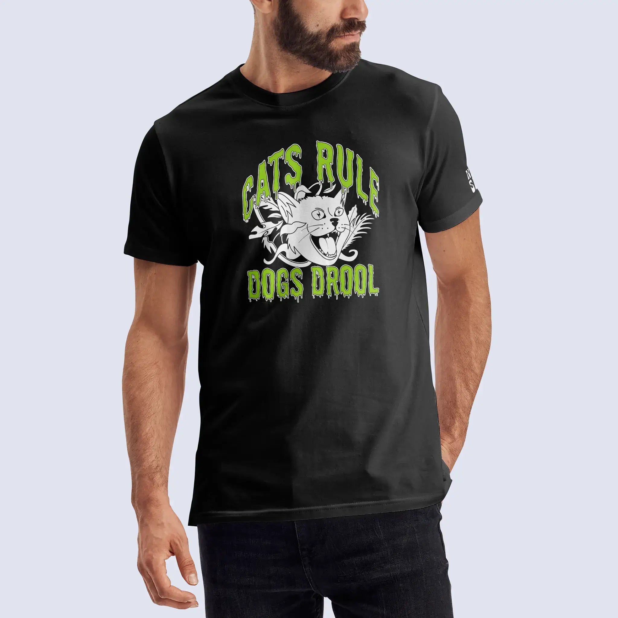 Product image of black Cats Rule, Dogs Drool t-shirt