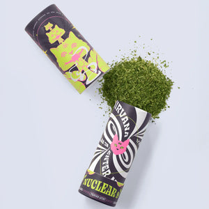 Product image of open tube of fresh Nuclear 9 catnip